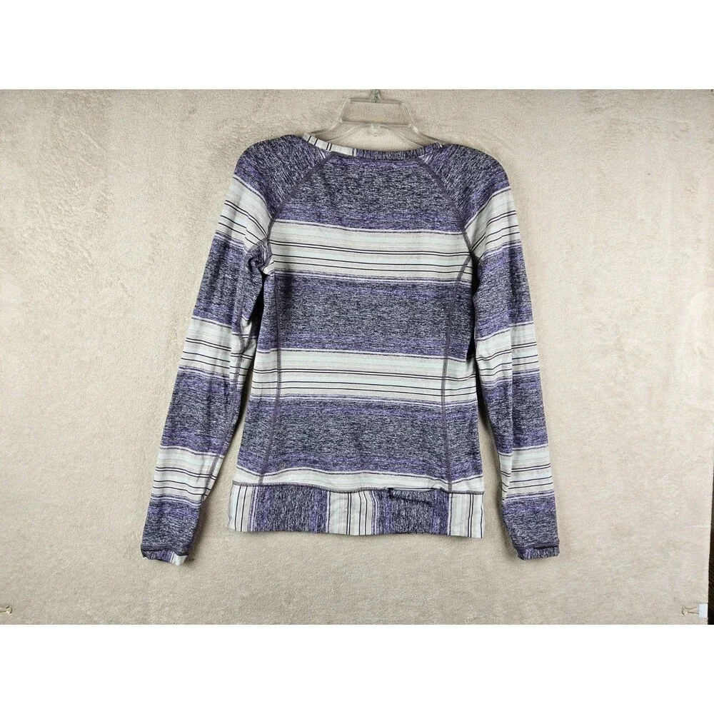Lululemon Women’s Race Your Pace Long Sleeve Athletic Striped Shirt Size 8